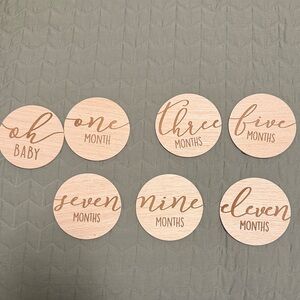 Wooden Baby Milestone Discs